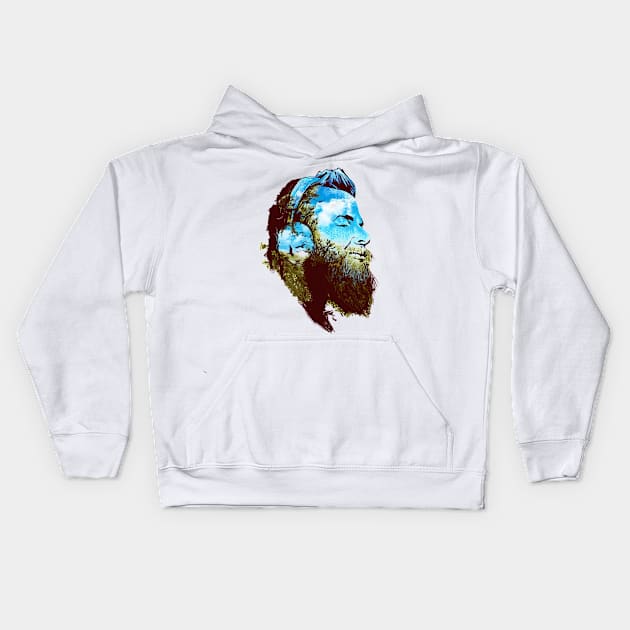 Beard Forest Kids Hoodie by kookylove